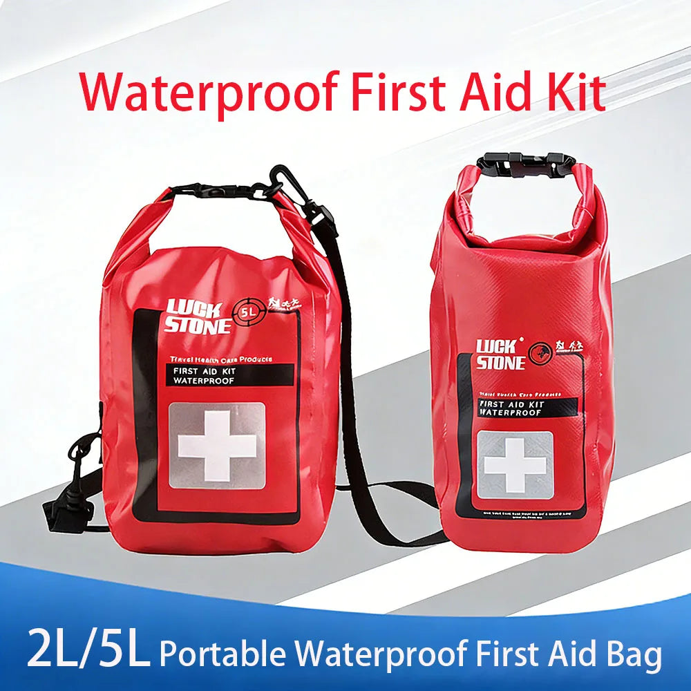 New 2L/5L Portable Waterproof First Aid Bag Outdoor Camp Emergency Kits Case Only For Home Car Travel Fishing Hiking Sports