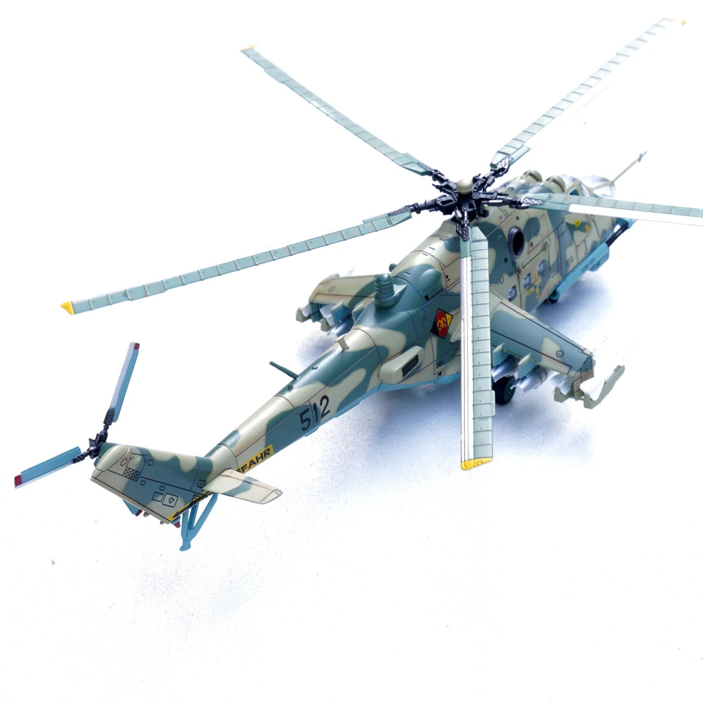 P14005PG 1:72 East German MI-24P Helicopter Model (5th Helicopter Squadron No. 512) Static Aircraft Model