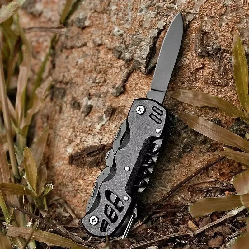 Multifunctional Folding  Portable Stainless Steel Pocket Knife Outdoor Camping Emergency CombinationTool Survival Gear
