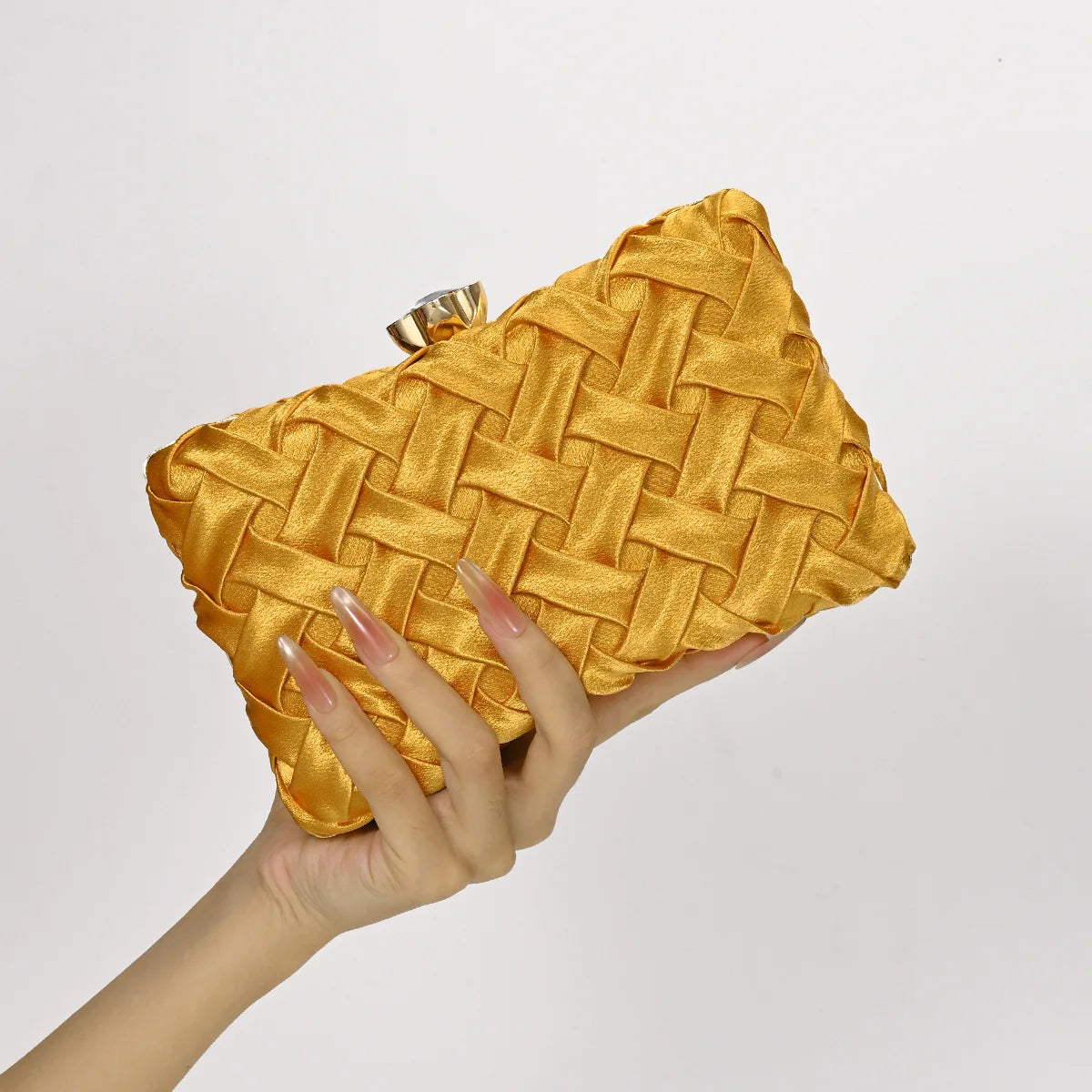 Women Evening Bags Luxury Design Party Wedding Chain Shoulder Bag Fashion Clutch Silk Handbag Purse For Cell Phone Makeups Keys