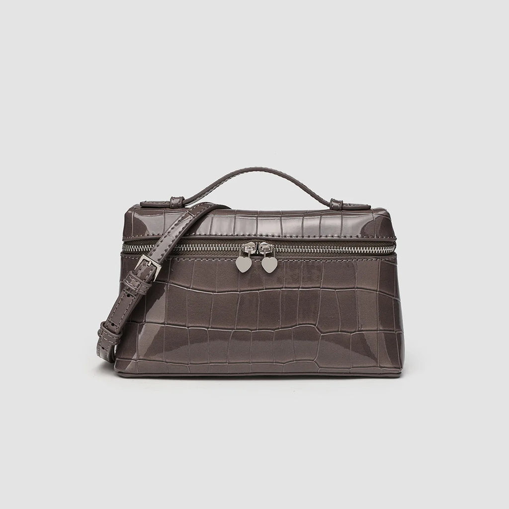 Customized name: pu leather texture, ins style lunch box bag, women's bag, new ostrich pattern commuter handbag, crossbody bag