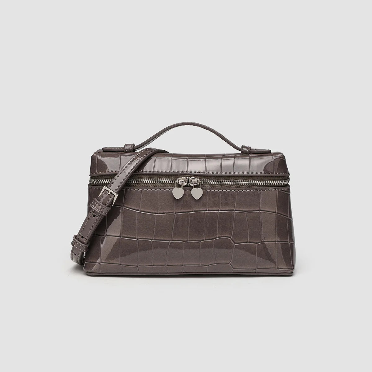 Customized name: pu leather texture, ins style lunch box bag, women's bag, new ostrich pattern commuter handbag, crossbody bag