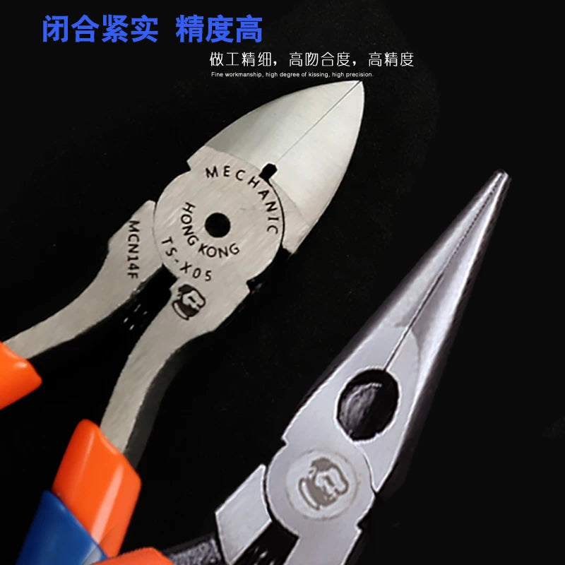 MECHANIC TS Series Diagonal Nose Industrial Grade Precision Pliers Wire Cutter Hardness Fly Wire Cutting Durable Repair Tools