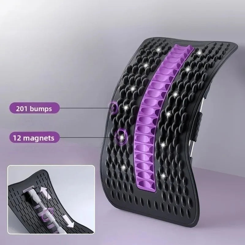 12Magnets Lumbar Vertebrae Relaxer Humpback Correction Shaping Back Stretcher Back Pain Relief Stretching Massager for Women&Men