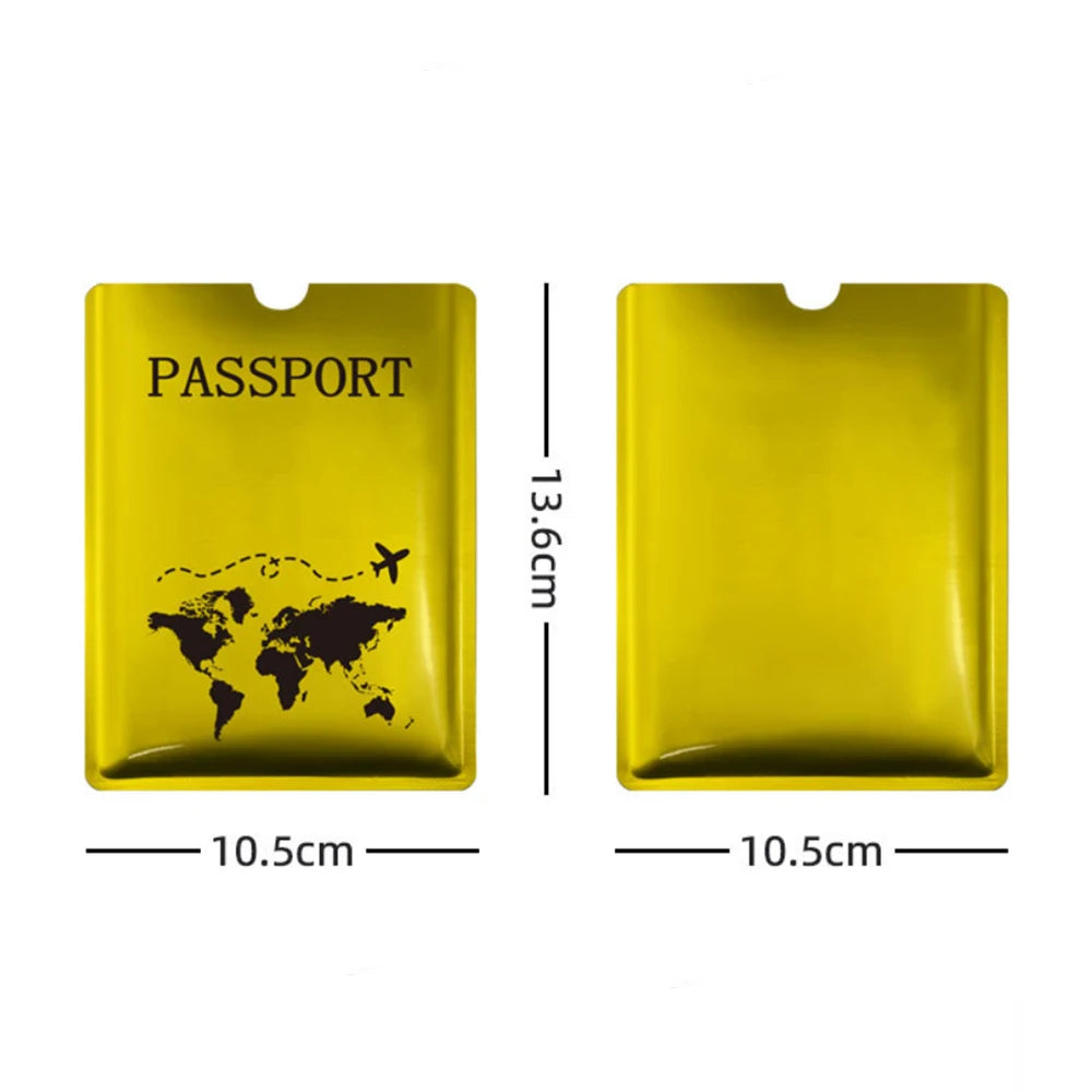 Rfid Passport Cover Laser Passport Protective Cover Passport Holder Anti-Theft For Airport Border Crossing Travel