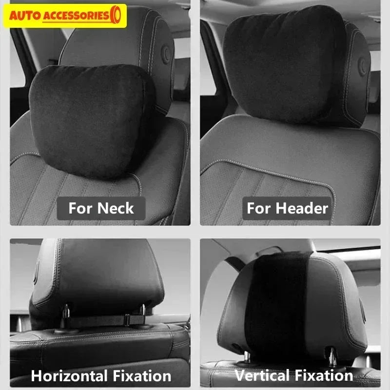 1PC Top Quality Car Headrest Neck Support Seat Soft Neck Pillow Breathable Memory Cotton Design Universal Protector Neck Cushion