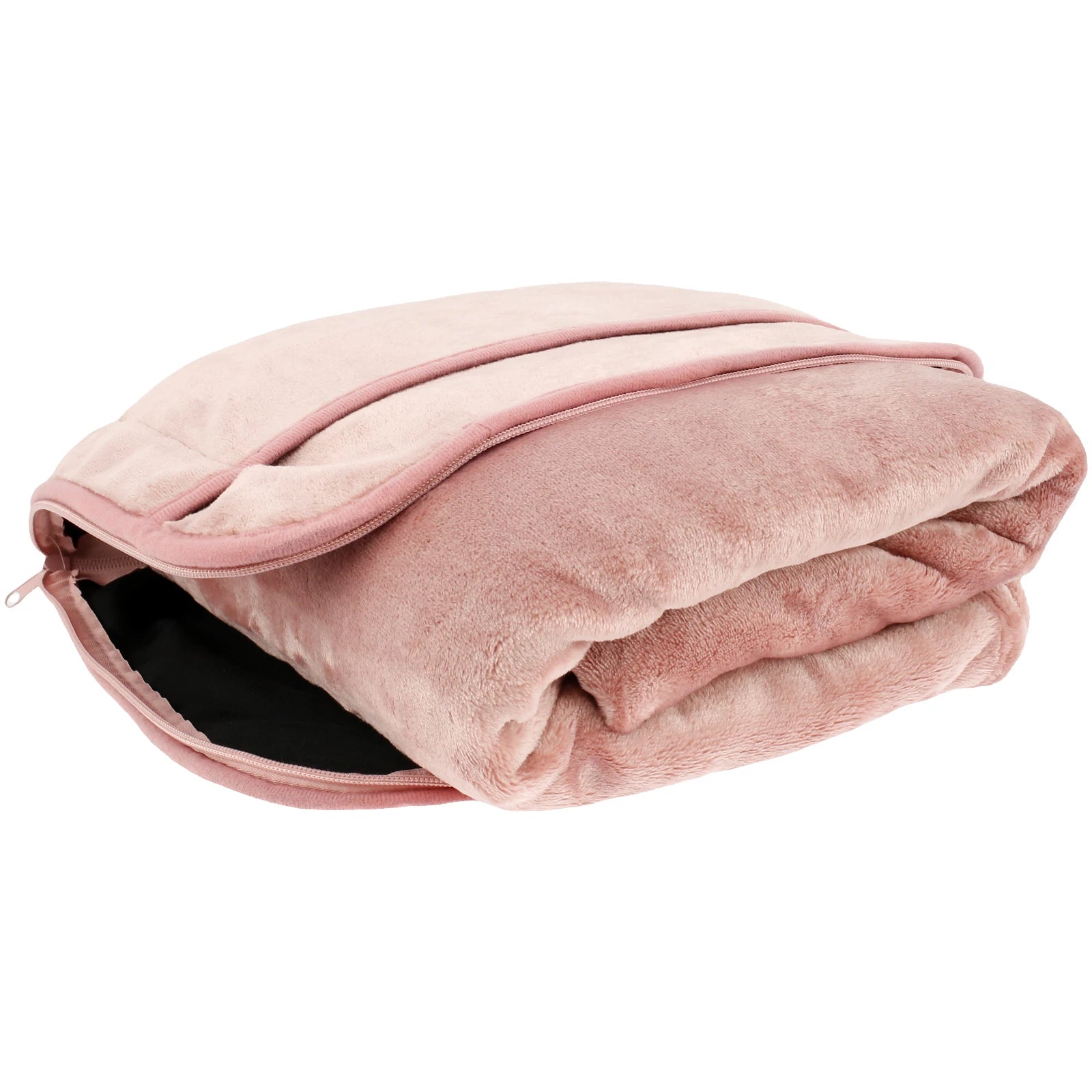 Portable Travel Blanket Soft Flannel Airplane Blanket Foldable 2 In 1 Travel Pillow and Blanket Set Plane Car Travel Accessory