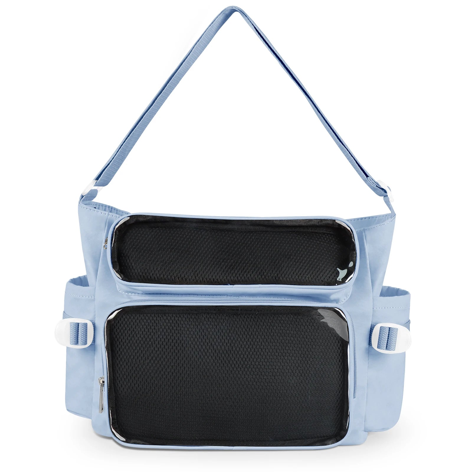 Kawaii Ita Bag Double Transparent Display Nylon Large Capacity Shoulder Crossbody School Tote Bag for Teenage Girls JK Style