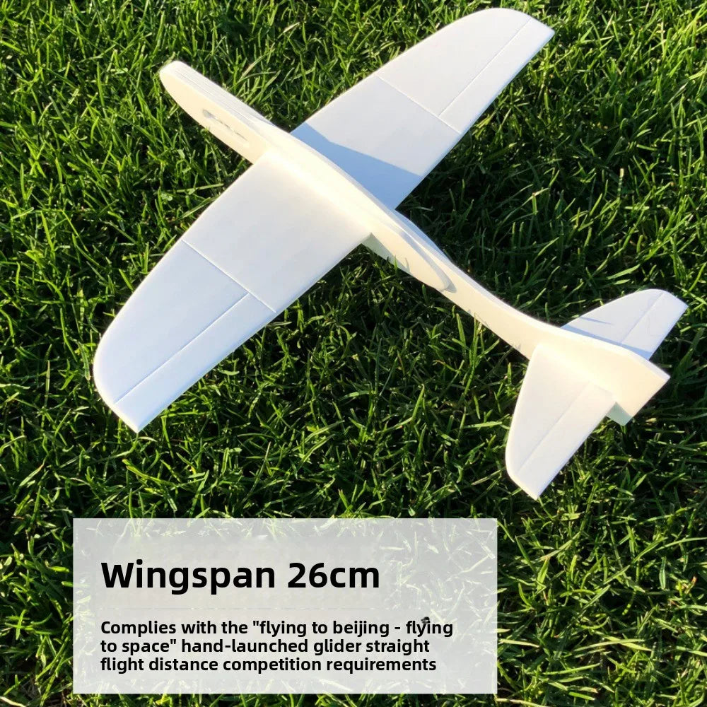 Lightweight Airplane Glider Model Plastic DIY Outdoor Flying Throwing Plane White Blank Foam Board Unfinished Biplane
