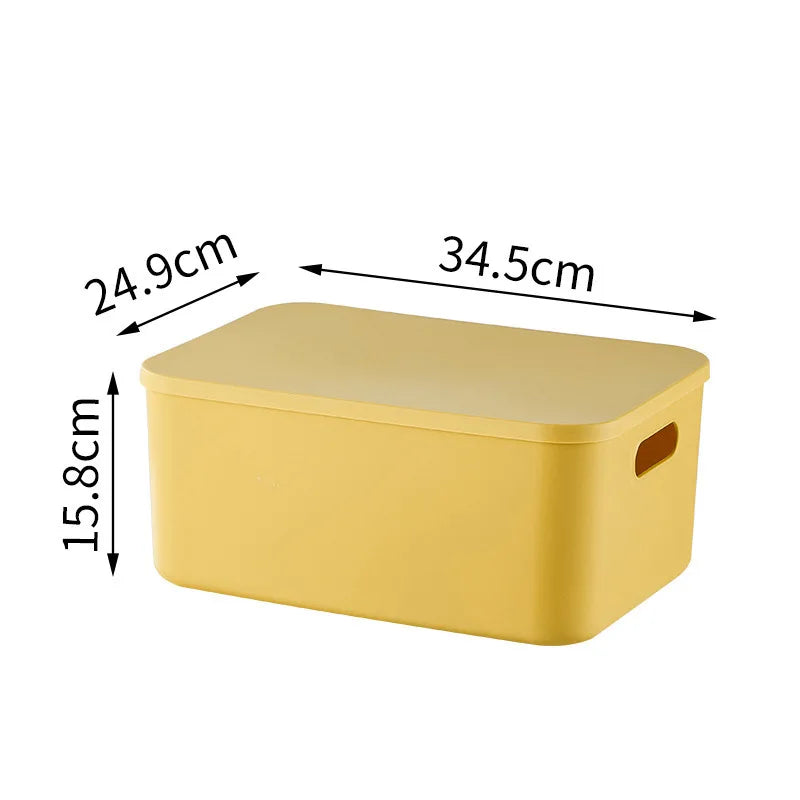 Colorful Plastic Organizers Storage Box With Lid For Toys Underwear Sock Jewelry Lipstick Container Stackable Baskets Bins