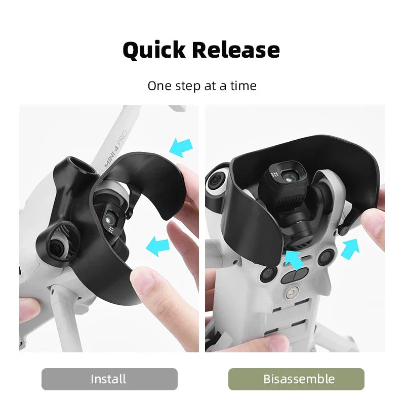 Anti-glare Lens Hood For DJI MINI 4 PRO,Camera Sunshade Gimbal Lens Protective Guard Quickly Release Drone Accessories