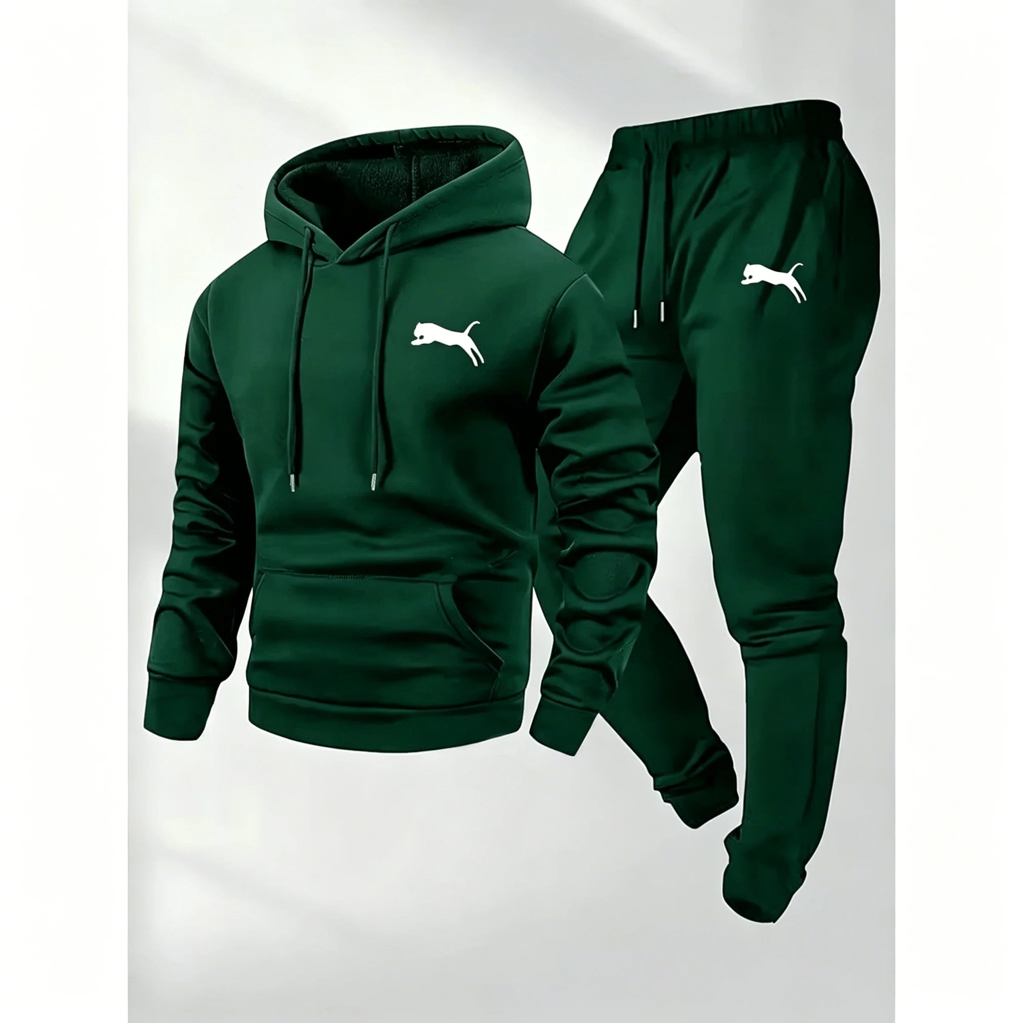 2026 Hot Selling Men's Hooded Sweatshirt & Pants Set Casual Tracksuit Streetwear Sportswear Fitness Jogger Outfit Two Piece Set