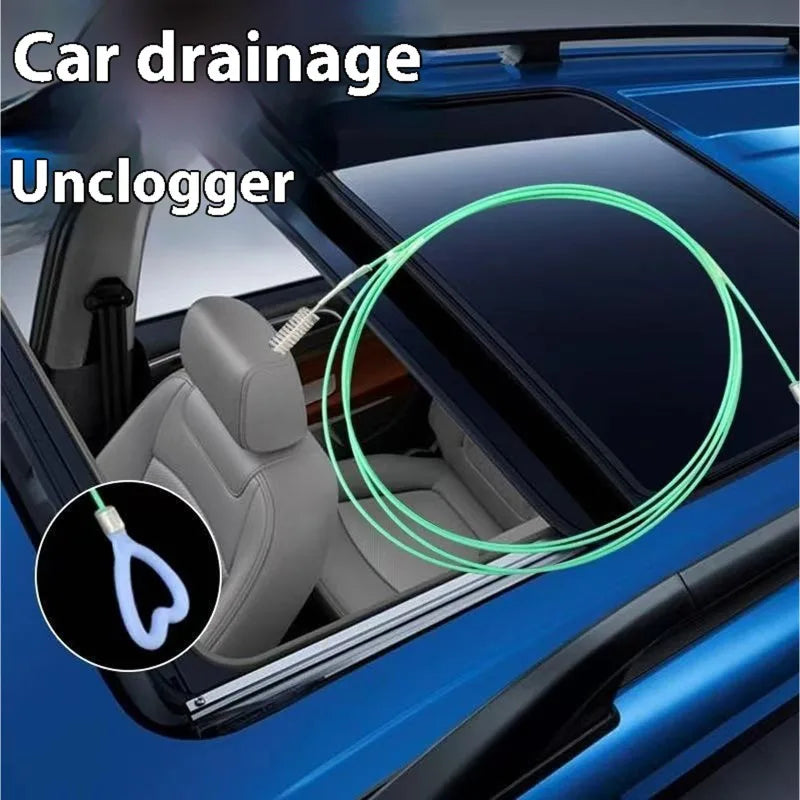 3m/5m Hole Clog Brush Long Hoses Cleaning Tool Drain Pipe Cleaner Car Drain Dredge Cleaning Brush Auto Sunroof Drain