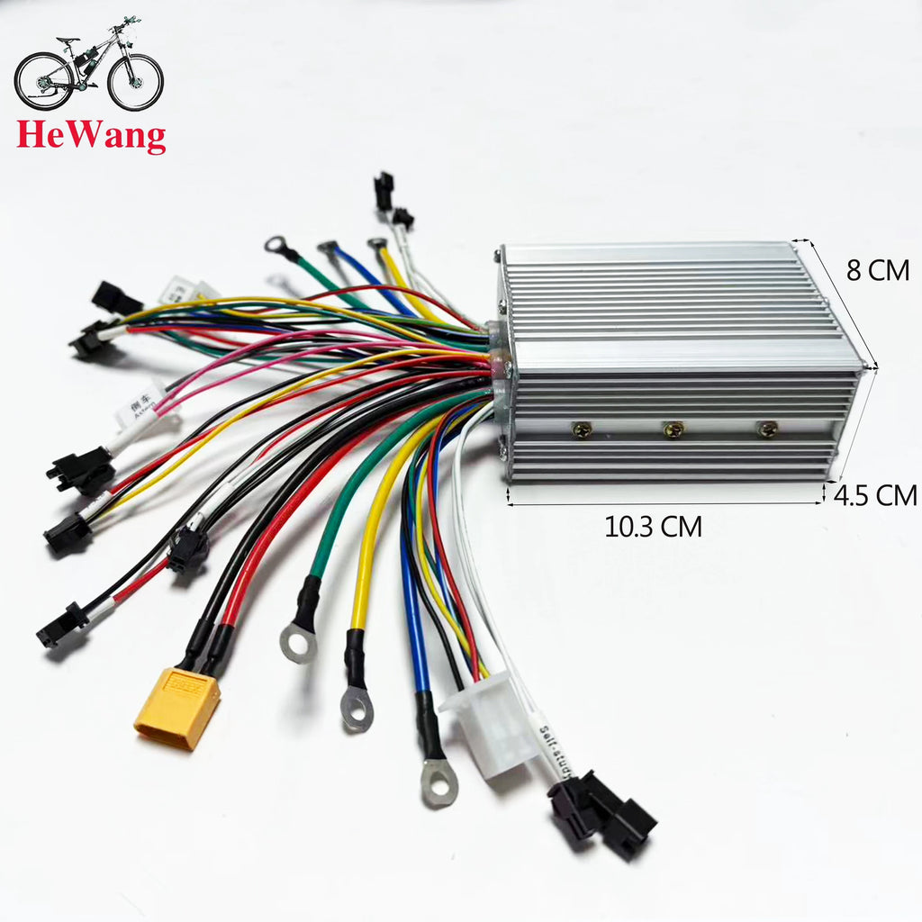 350W-2000W BLDC Dual-Drive Motor Sine Wave E-bike Controller with S866 UART NO.2 Protocol 36V-52V 25A-50A 3-Mode for E-Go-Kart