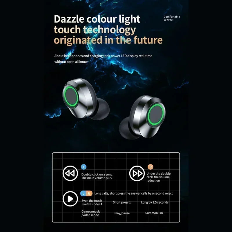 TWS Wireless Bluetooth Headset with Mic Earbuds Charger Box LED Fone Bluetooth Earphones Wireless Headphones for smartphones