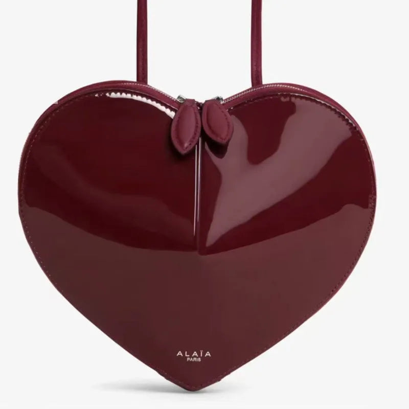 Alaialove bag genuine leather shoulder armpit crossbody bag niche style high quality stereo heart-shaped bag women's bag