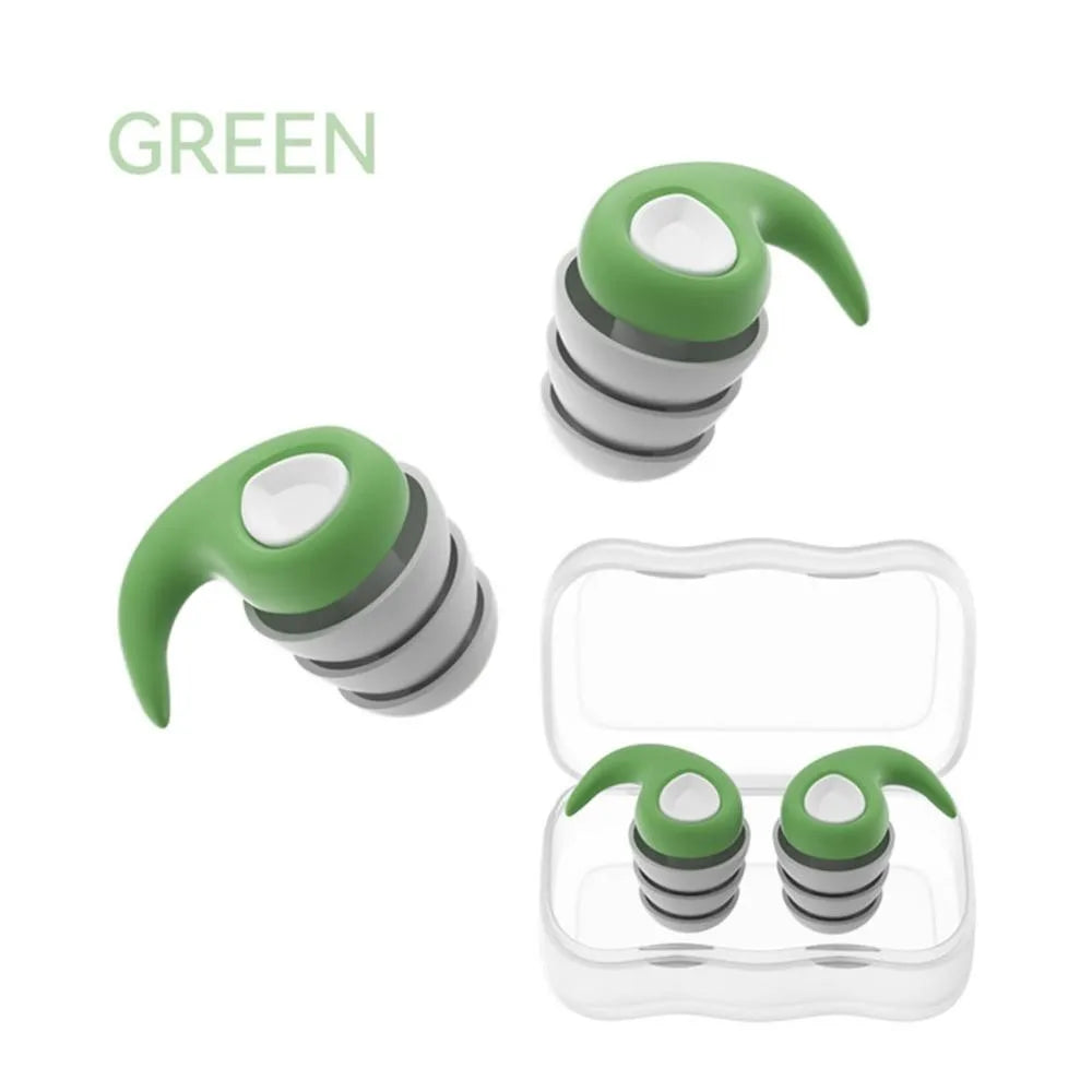 Three Layer Silicone Noise Reduction Earplugs Soft Comfortable Sound Insulation Sleeping Earplugs for Adults Children