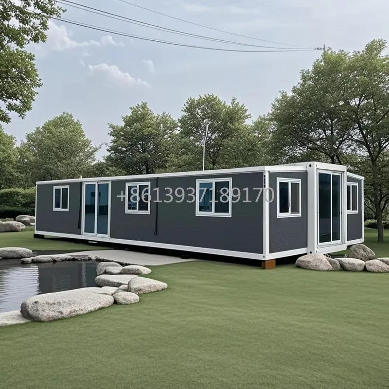 40FT 20FT Expandable Container House with 2 3 Bedrooms, 1 Full Equipped Bathroom Kitchen, Tiny Houses to Live in for Adults
