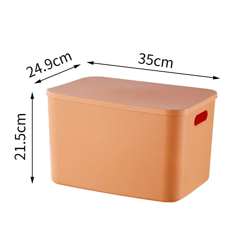 Colorful Plastic Organizers Storage Box With Lid For Toys Underwear Sock Jewelry Lipstick Container Stackable Baskets Bins