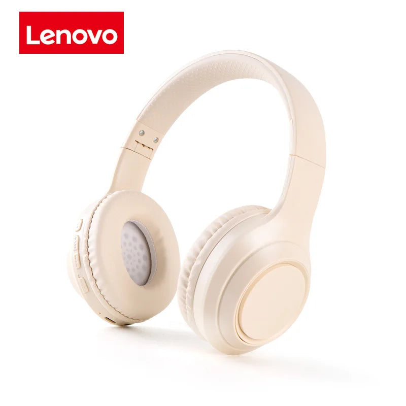 Newest Lenovo Wireless Headphones Bluetooth Earphones Foldable Headset Helmets with Mic Support TF-Card Noise Reduction Earbuds