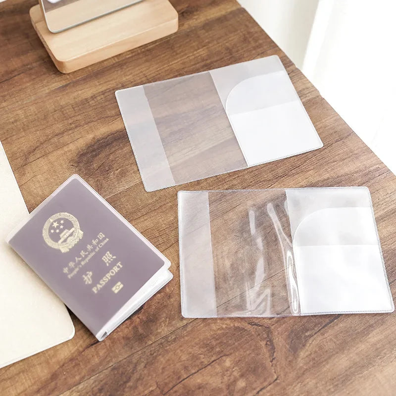 1-10PCS Travel Dirt Protection Passport Cover Wallet Purse PVC Transparent Women ID Business Credit Card Passport Bag Pouch