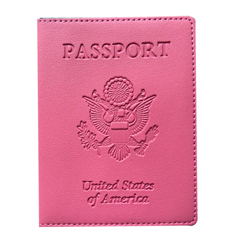 Leather Passport Holder Wallet RFID Blocking Card Case Travel Essentials International Travel Accessory