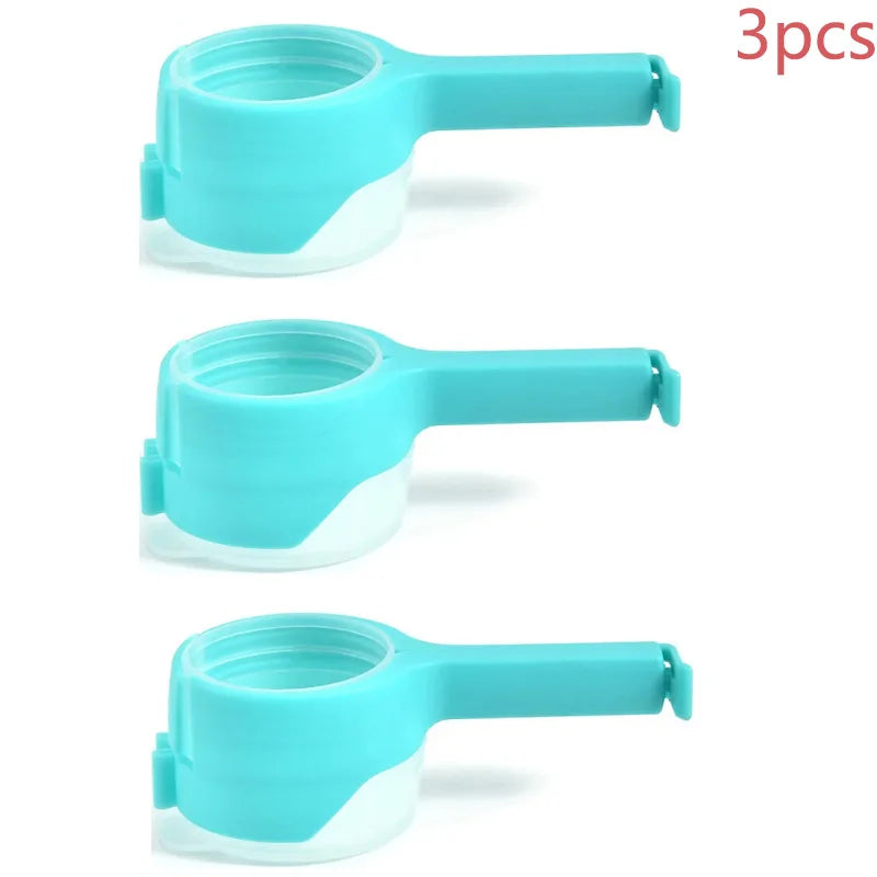 Snack Sealing Clip Fresh Keeping Sealer Clamp Plastic Food Saver Travel Kitchen Gadgets Seal Pour Food Storage Bag Cap Clip