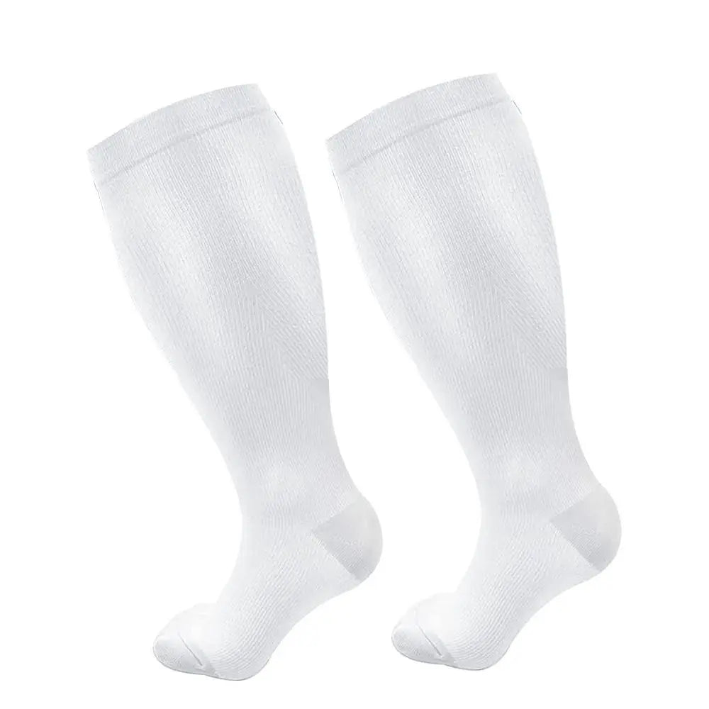 Plus Size Compression Socks Extra Wide Calf 2XL-4XL Knee High Stockings Circulation Swelling Support Soft Calves Leg Stockings