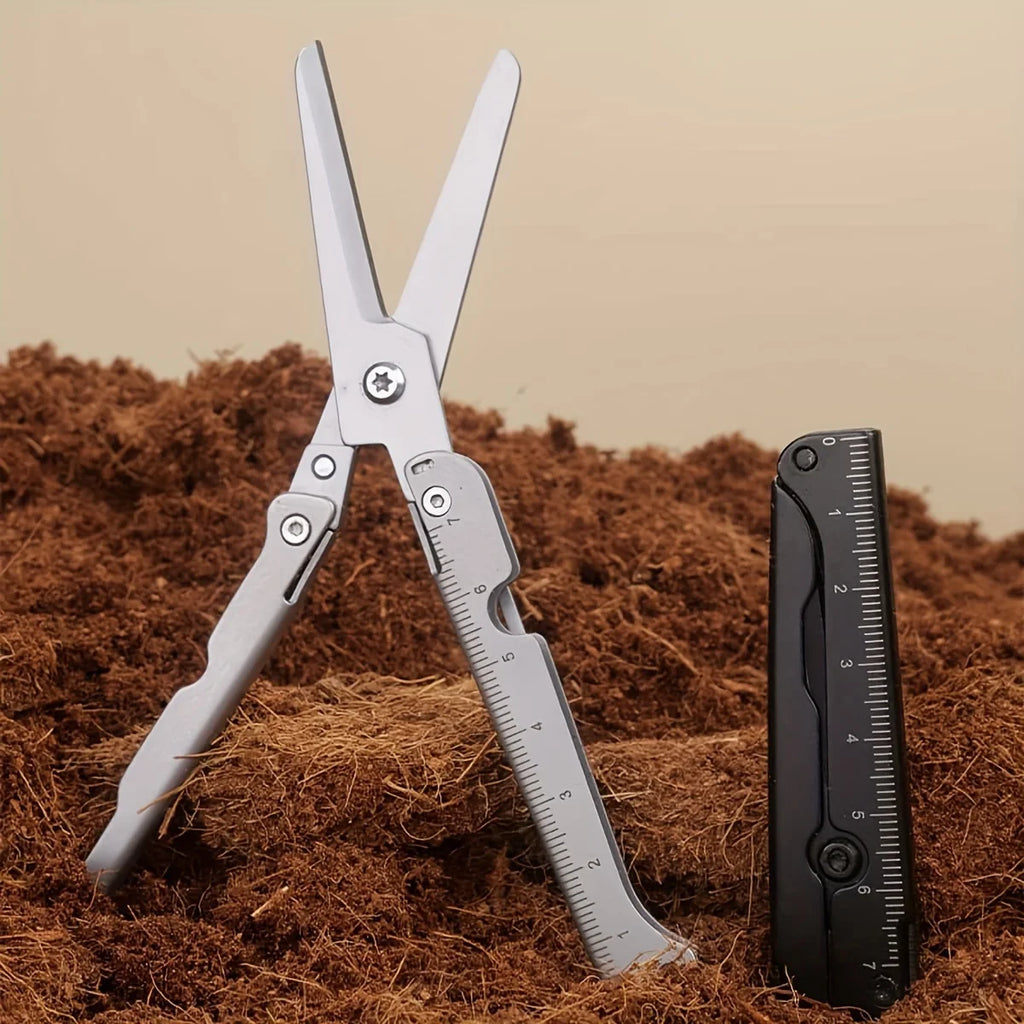 Outdoor Portable folding stainless steel multifunctional scissors camping, hunting, fishing multifunctional Outdoor small tool
