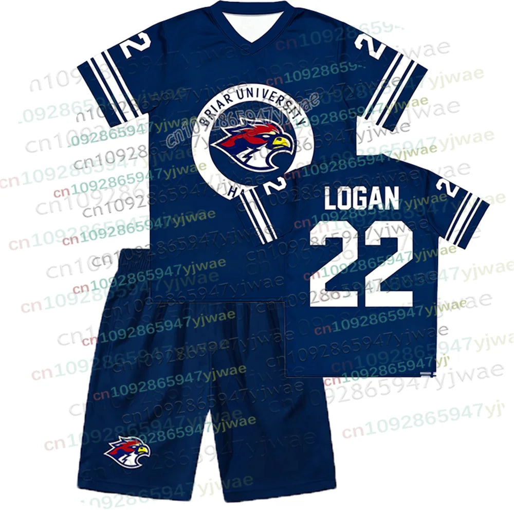 Off Campus Briar University Jersey 2 Piece Outfit Tracksuit Graham 44 22 DI LAURENTIS 66 Tucker46 Mens Tshirt Shorts 2 Piece Set