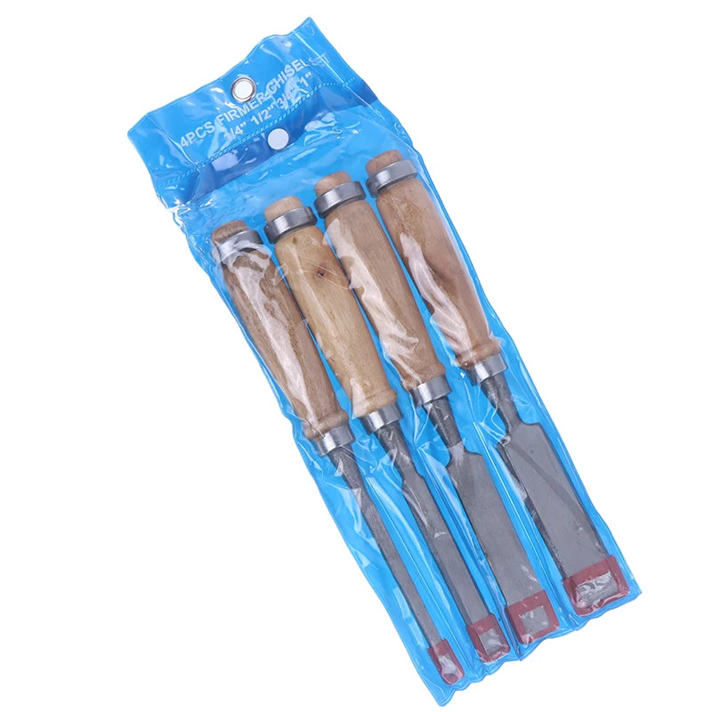 **6/12/18/24mm 4 Pcs Wood Carving Chisels Set Professional For Woodworking With Ergonomic Wood Carving Tools DIY Auxiliary Tools