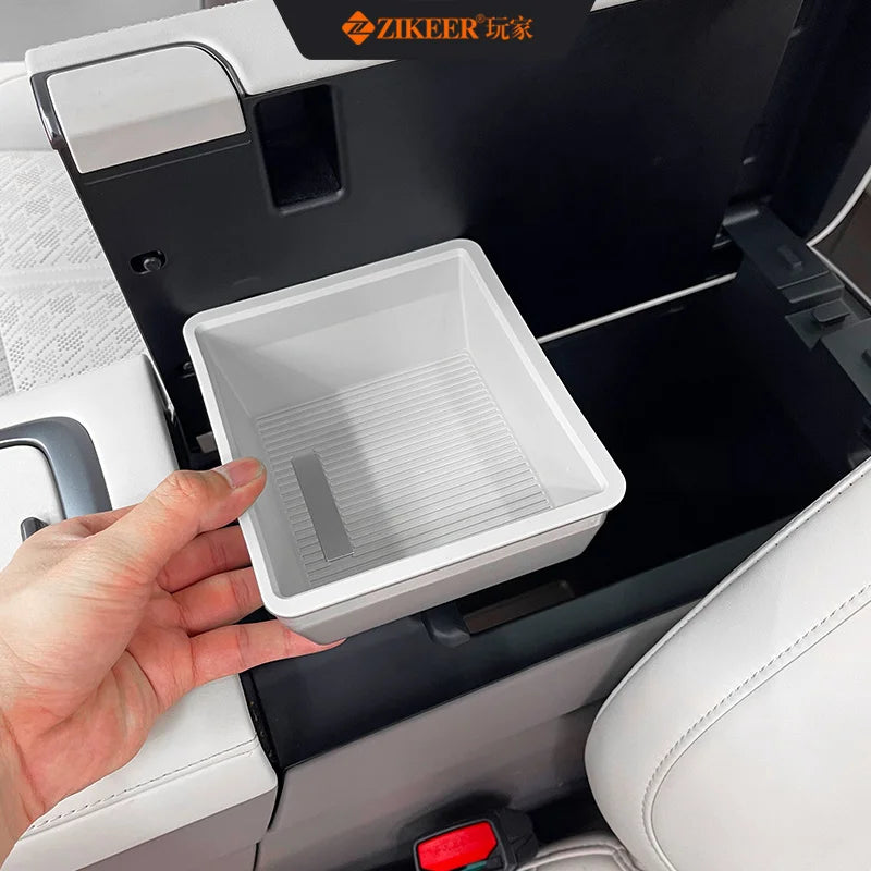 For ZEEKR 7X armrest box storage box double-layer design car storage box silicone material can move back and forth