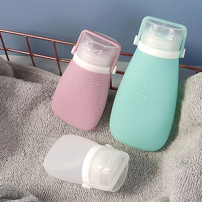 10PCS 30/60/90ml Empty Refillable Silicone Travel Soft Squeeze Tube Leakproof For Shampoo Lotion Bottle Portable Container