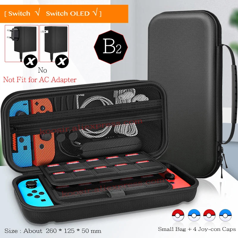 For Nintendo Switch OLED Oxford Cloth Storage Carrying Bag Premium Portable Protective Case Anti-Scratch Travel Handbag