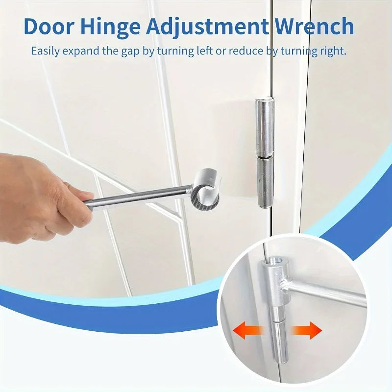 Door hinge adjustment wrench, non disassembly adjuster, household door and window cabinet door loosening adjustment tool