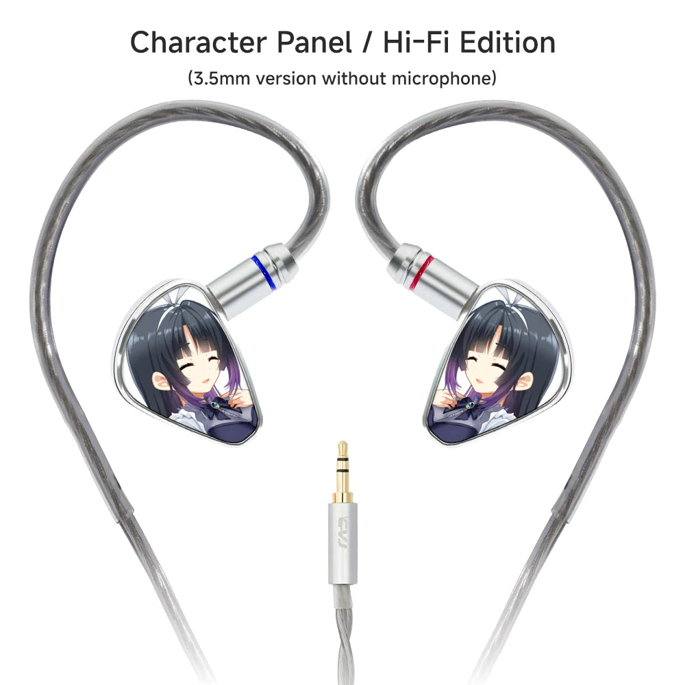 CVJ KIRA In Ear Monitors 10mm Dynamic Driver Earphones Strand Silver-Plated Braided HIFI IEM Cable 3.5MM/4.4MM/Type-c Optional