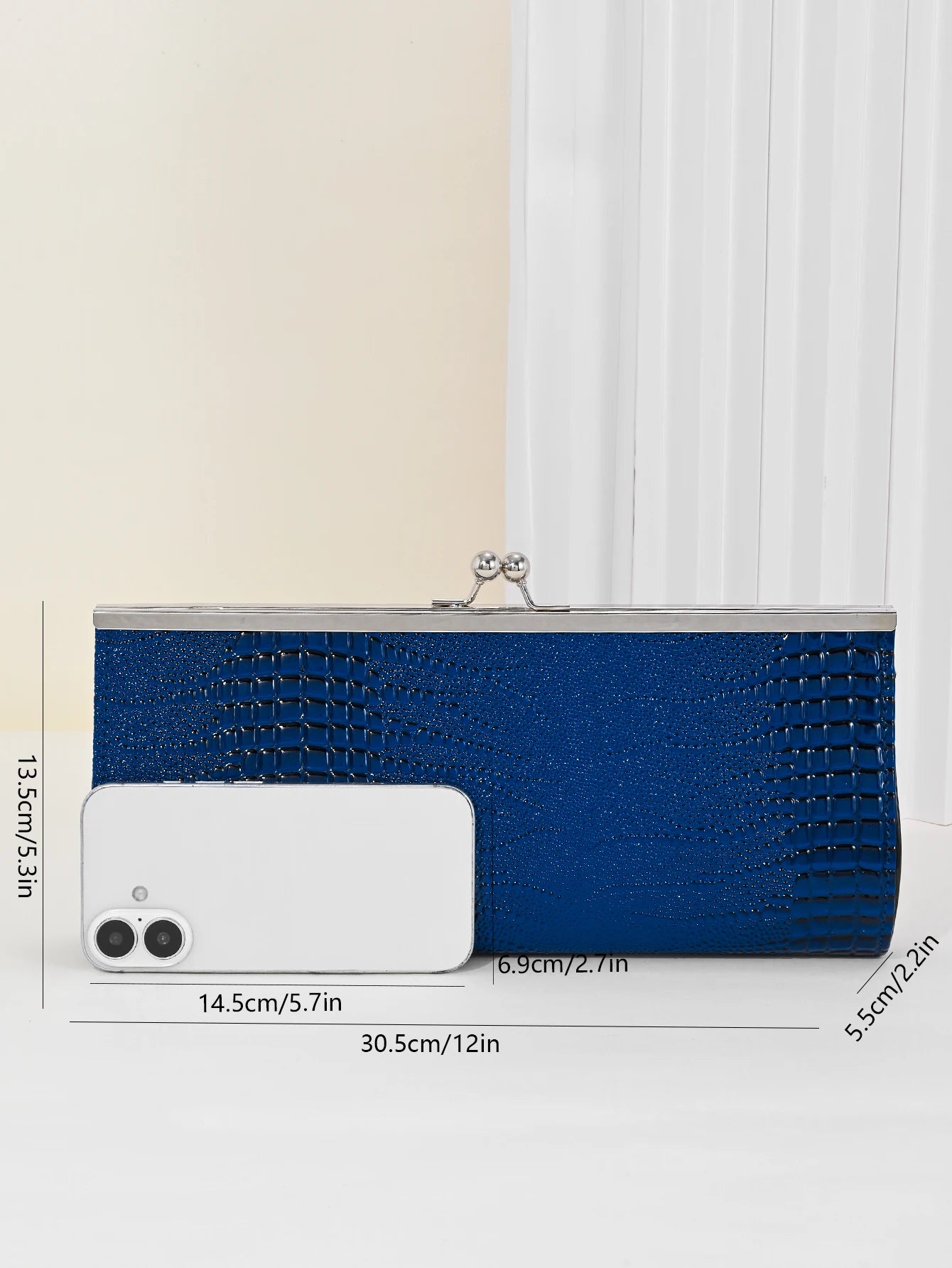 Classic Textured Animal Skin Pattern Coin Purse, Clutch Purse Evening Bag for Women, Glitter Evening Envelope Handbag