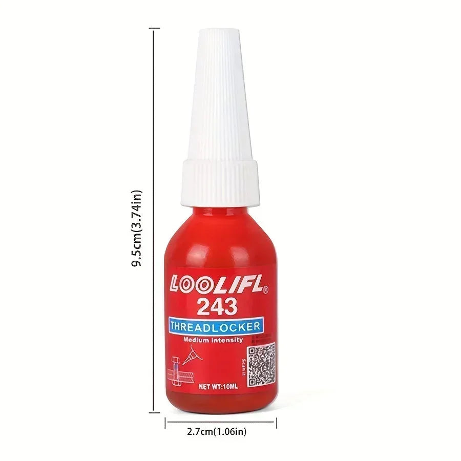 Adhesive 243 Anaerobic Screw Glue Strong Anti-slip Fastening Thread Locker High and Low Strength High-Temperature-Resistant New