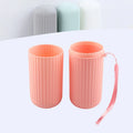 Travel Toothbrush Case Carrier Portable PP Slip Resistant Travel Toothbrush Cup with Cover