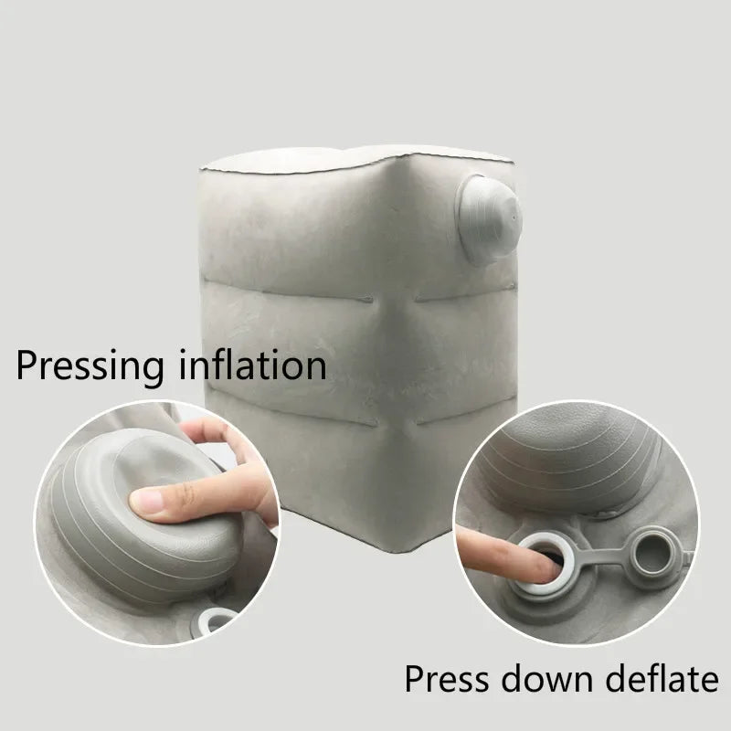 Inflatable Travel Pillow Foot Pad Airplane Car Bus Footrest stool Height Adjustable Kids Flight Sleeping Resting Pillow mx920103