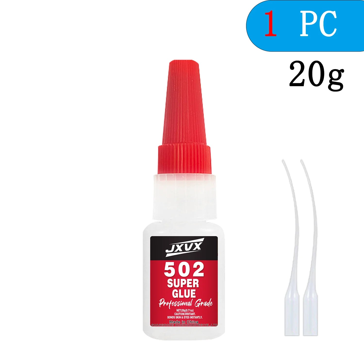 502 Super Instant Adhesive for Repairing Metal, Plastic, and Wood  - 5S Quick-Drying Cyanoacrylate (20/50g)