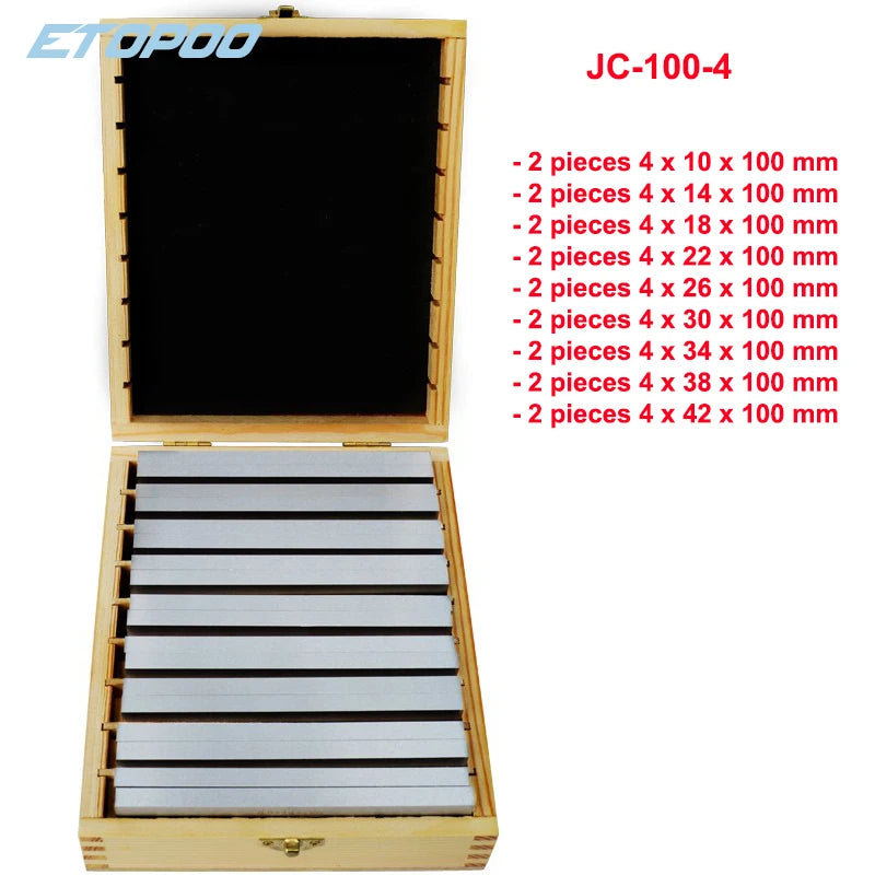 18pcs/20pcs Precision Parallel Set 150mm/100mm Parallel Block Set Parallel Pad Gauge Block CNC Milling Pads