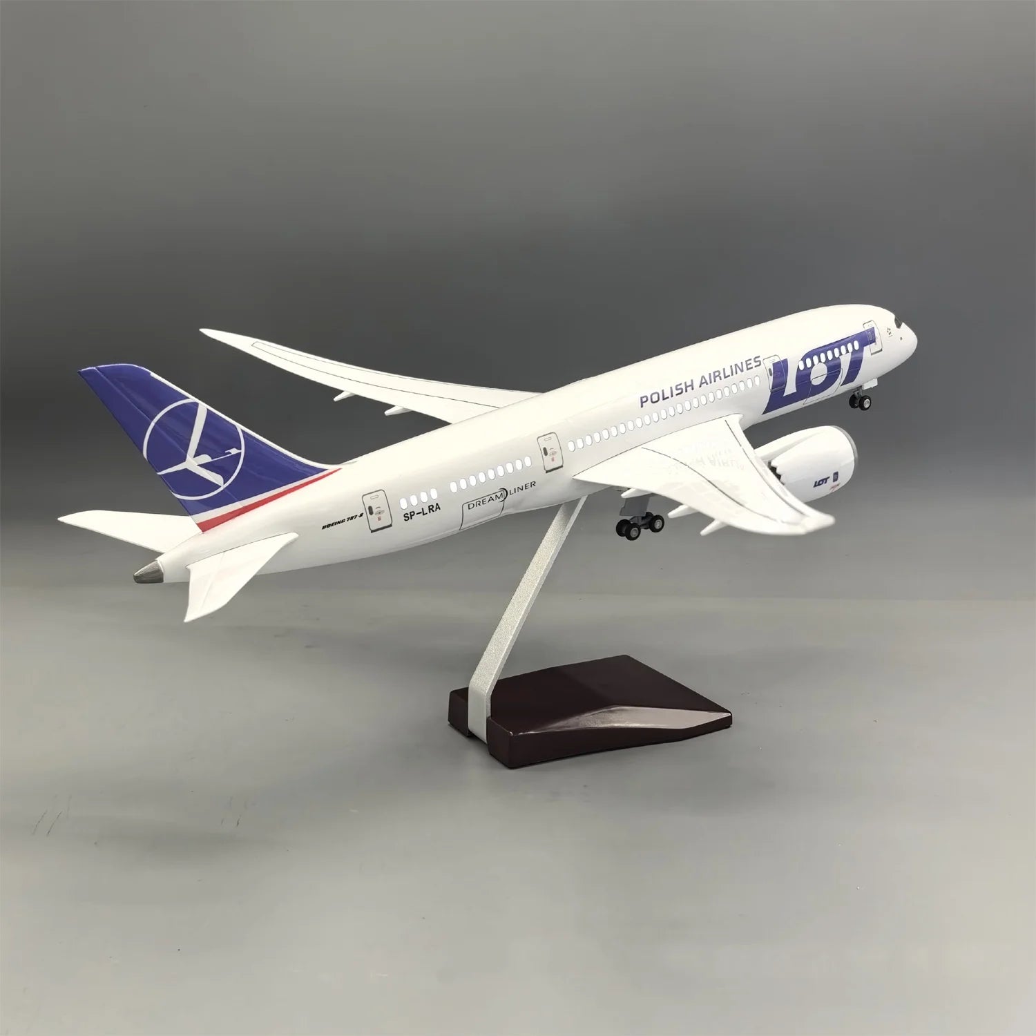 B787 LOT Polish Airways 43CM scale aircraft Model Resin kit for adults Airplane diecast Children toys Gift By Collectible