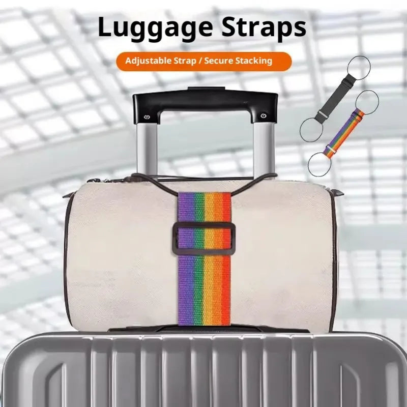 Elastic Adjustable Luggage Strap Carrier Strap Baggage Bungee Luggage Belts Suitcase Belt Travel Security Carry On Straps