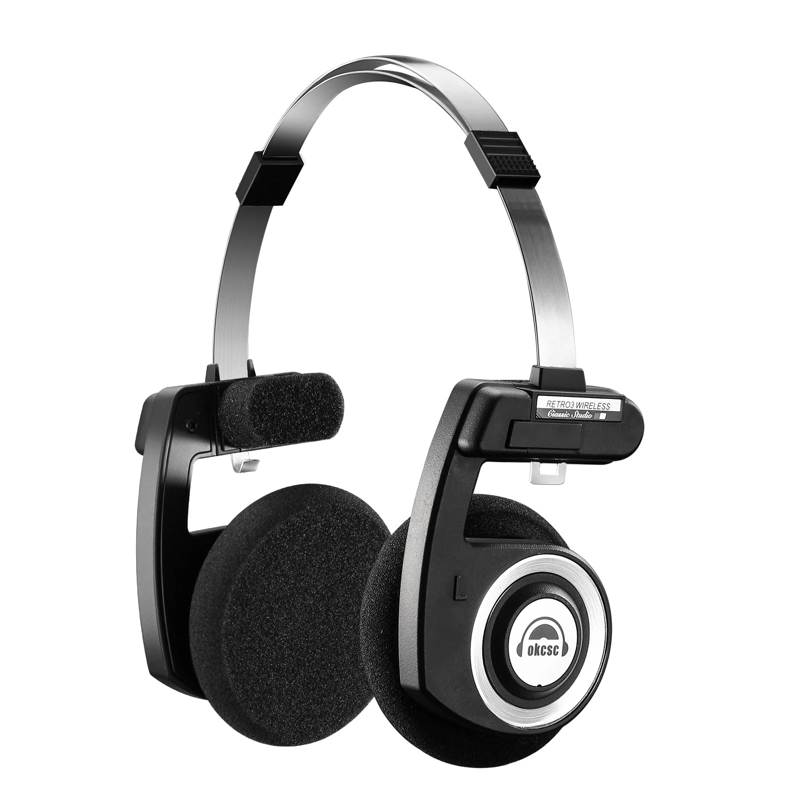 OKCSC Retro 3rd Generation Headphone Only Bluetooth Version 2-in-1 Wired/Wireless Earphones 40mm Driver Open End HiFi Headset