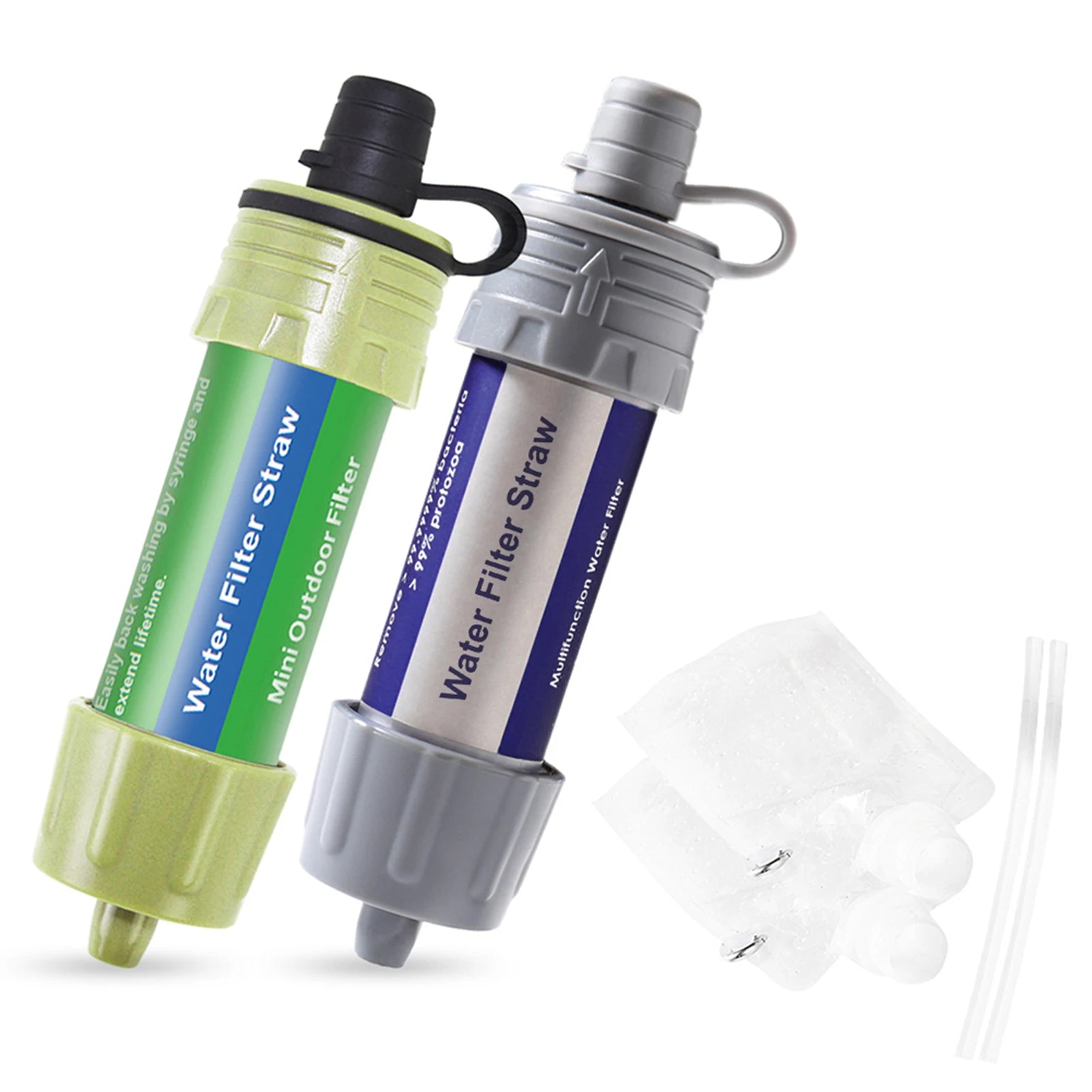 Outdoor Water Filter Straw Portable Emergency Water Purifier for Camping Hiking Survival Travel Filtration System