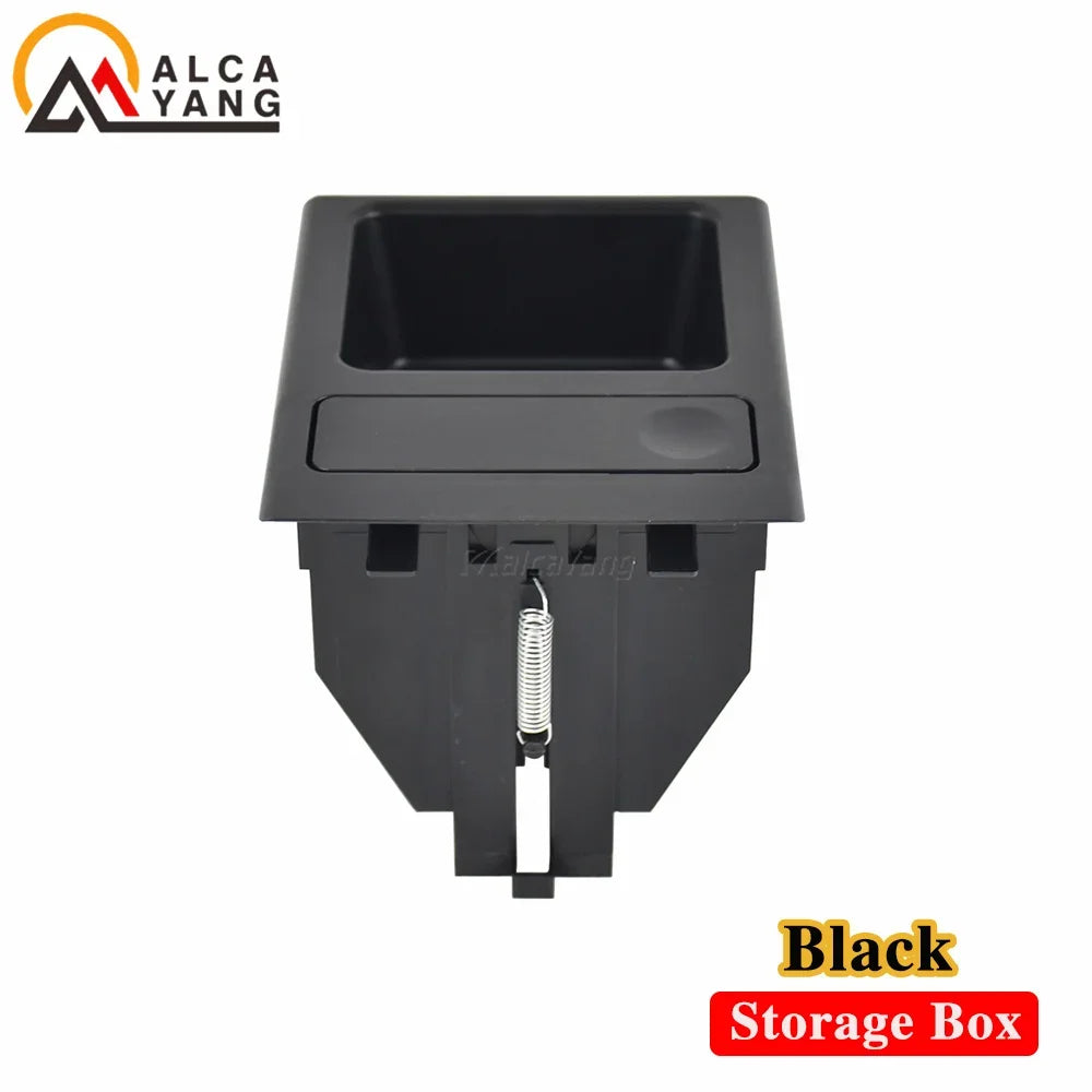 Black Double Hole Car Vehicle Front Center Console Storage Box Coin + Cup Holder for BMW E46 3SERIES 1999-2006 51168217957