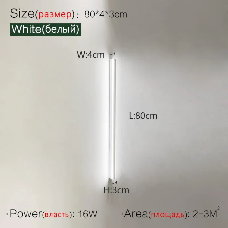Living room sofa background wall lamp aisle bedroom bedside wall lamp minimalist ceiling lamp light luxury long strip wall lamp