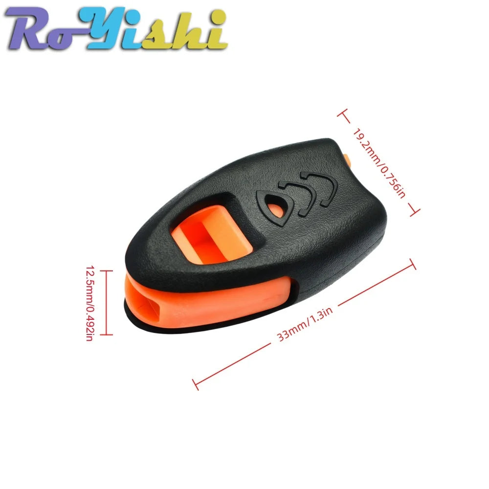 RoYishi Loud Emergency Survival Whistle Zipper End Clip, Safety Whistle for Hiking Camping Kayak Fishing Paracord Outdoor Gear