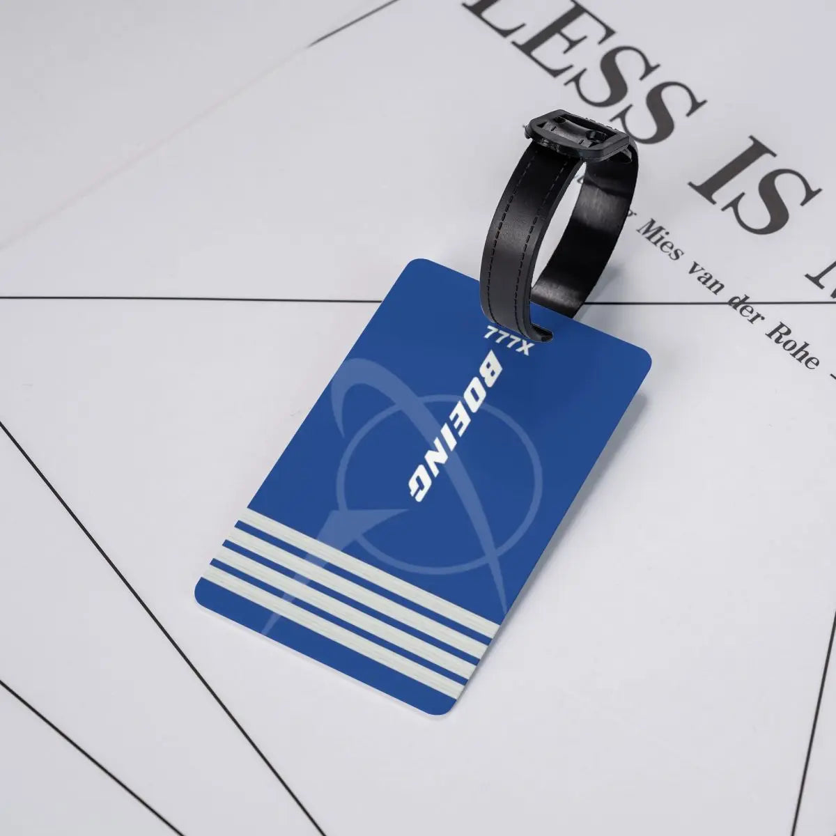 Custom Boeing 777X Captain Stripes Luggage Tags for Suitcases Aviation Aviator Flight Pilot Baggage Tags Privacy Cover ID Label
